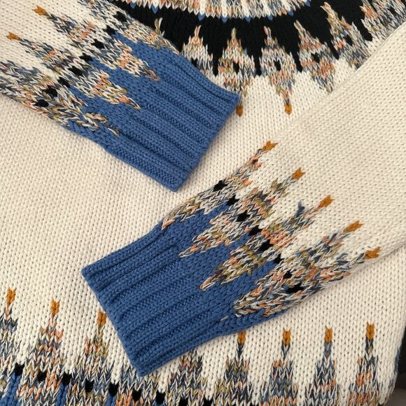 Cocobleu Fair Isle Cozy Knit Mock Turtleneck Pullover Sweater Size M - Picture 8 of 11